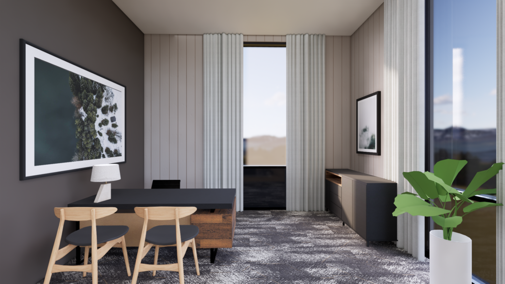 Leasing office with view