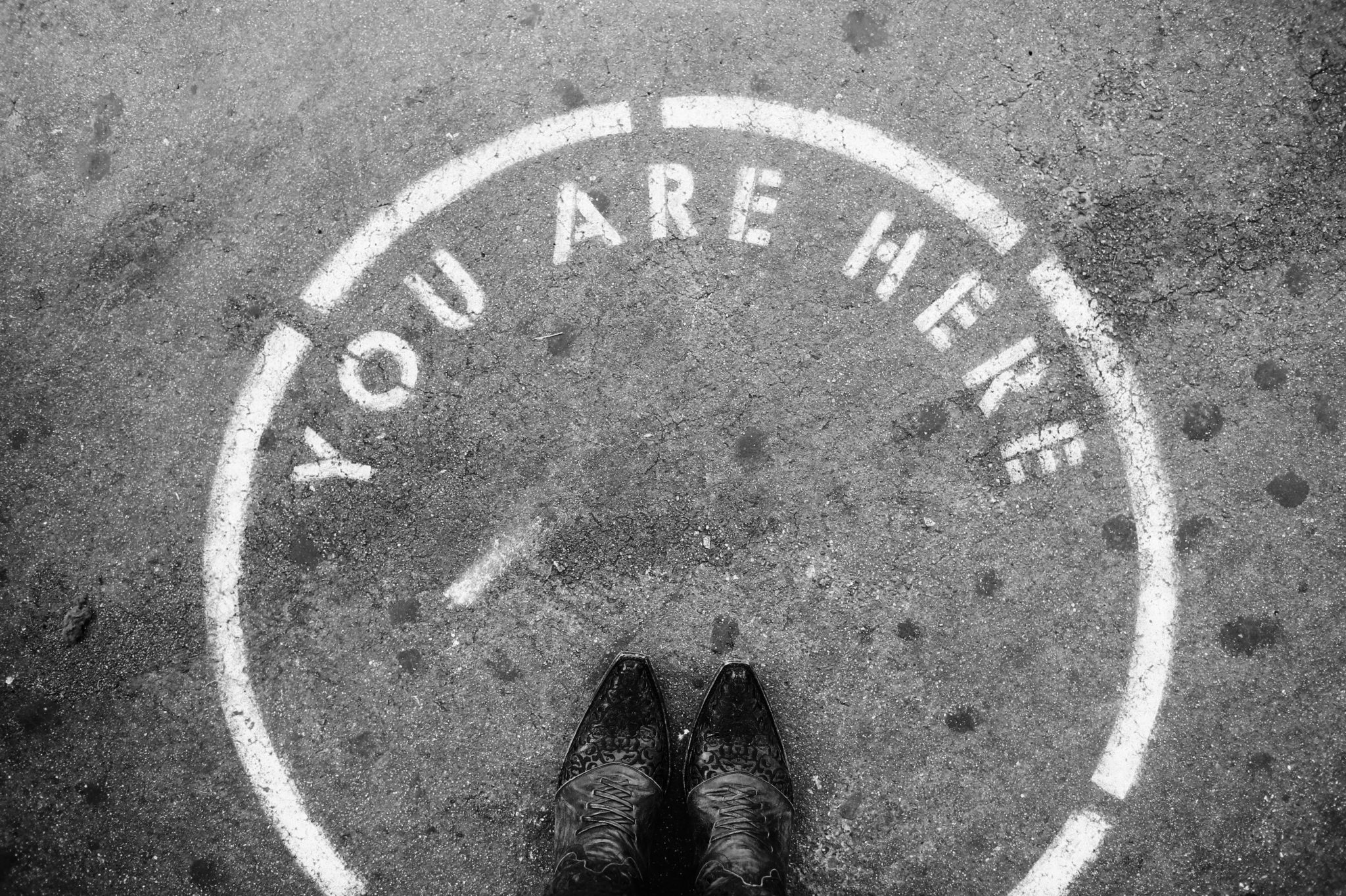You are here on sidewalk